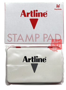 日本旗牌EHJ-3大号印台1号印章印油印泥盒打印台黑蓝红色67*109mm