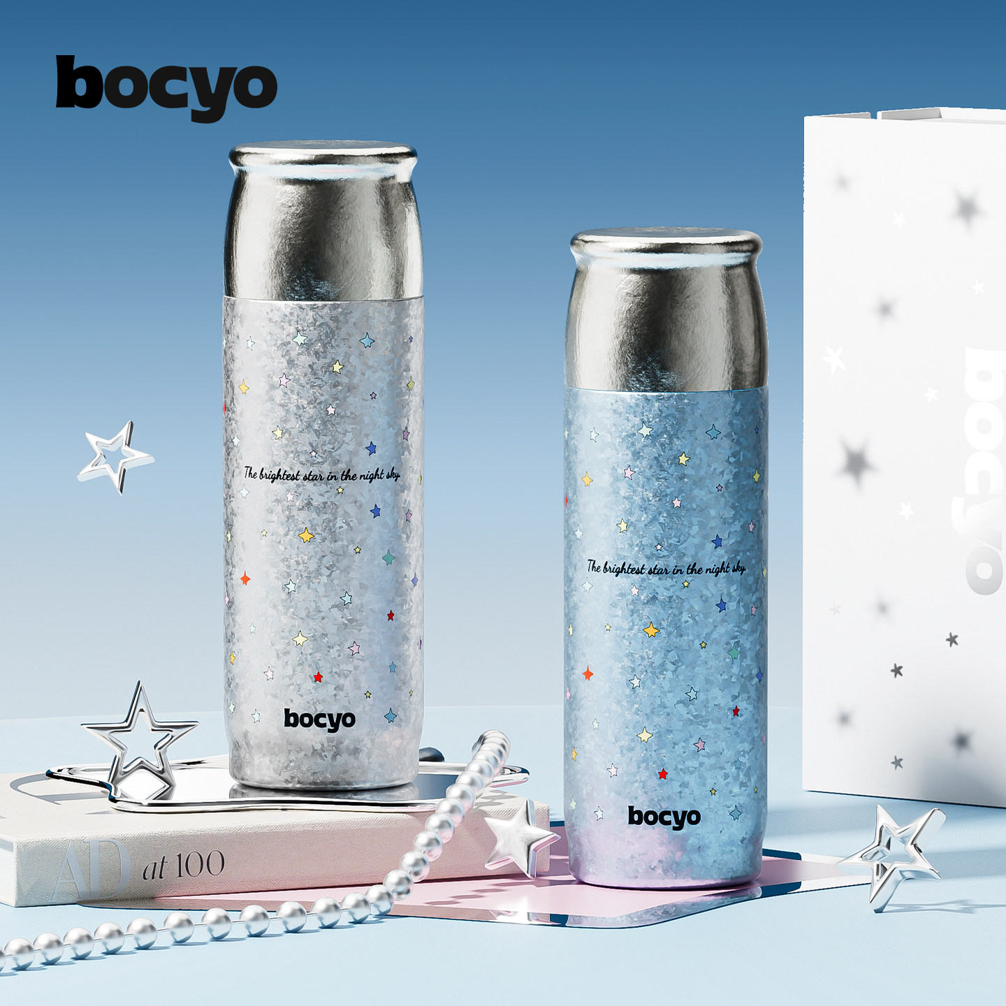 bocyo钛杯纯钛保温杯带盖茶水分离焖泡茶水杯男女高端520送礼杯子