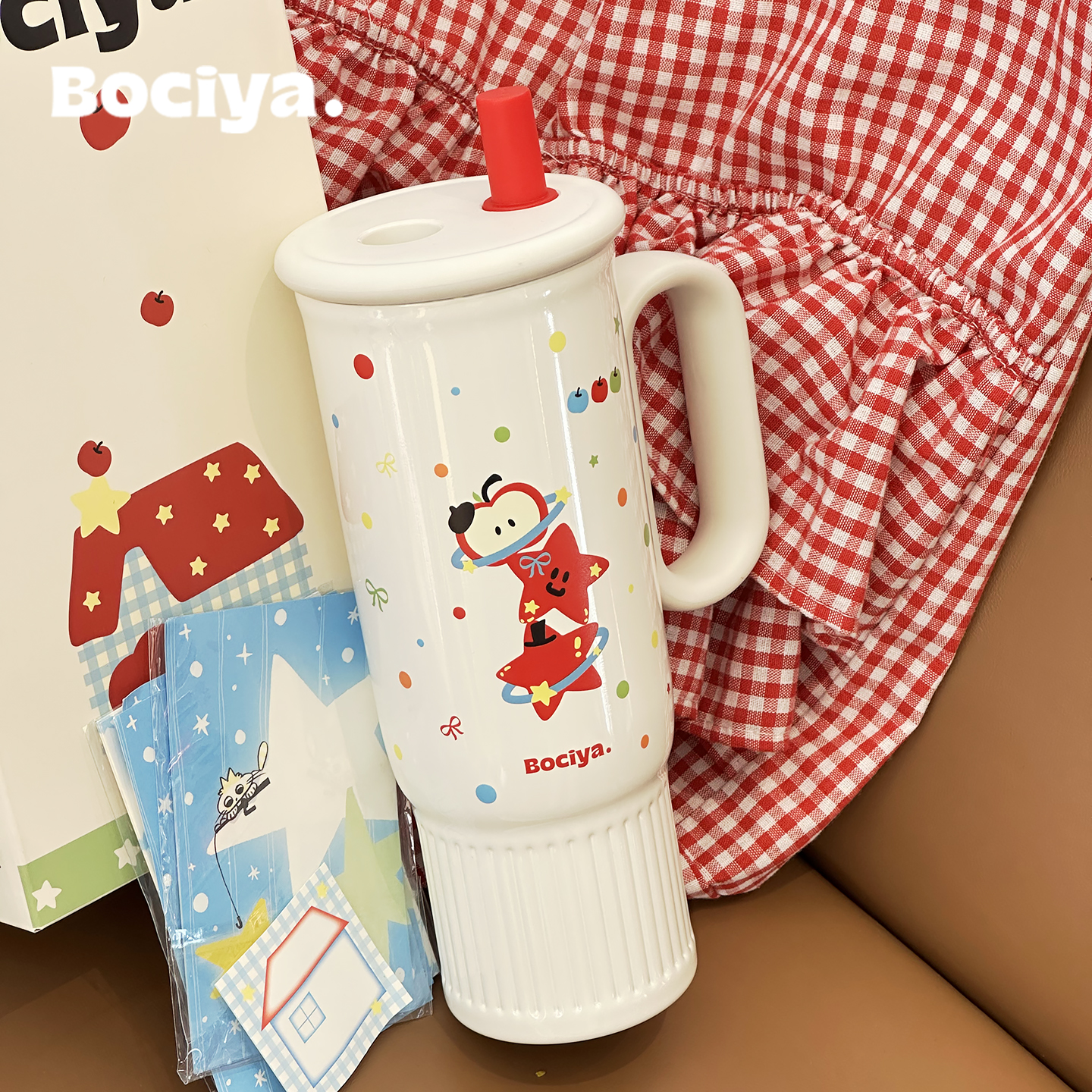 bociya大容量不锈钢保温杯女生