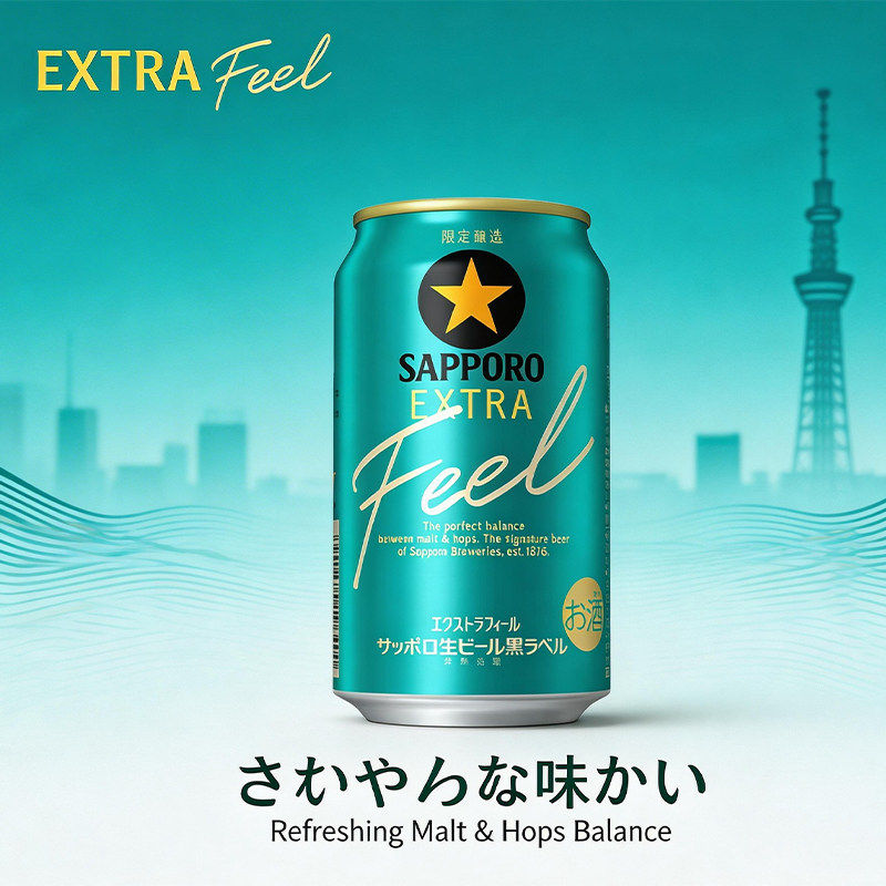 【26.2产】三宝乐EXTRA FEEL限定三宝乐生啤高端限定日本进口啤酒