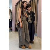 女宽松百搭显瘦高级感松弛感连体裤 轻职风背带裤 女 新款 2026年春季