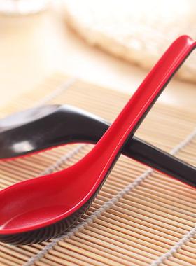 Long-handled melamine soup spoon, heat-resistant, for commer