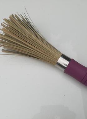 Retro-style silicone handle bamboo pot scrubber, specially d