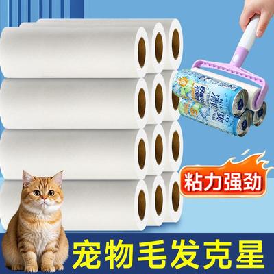 Replaceable adhesive roller paper, specially designed for re
