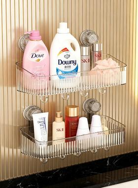 Luxury bathroom suction cup shelf, no-drill wall-mounted cos
