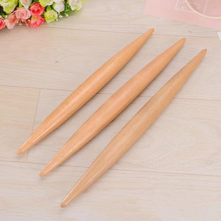 Two-Ended Tapered Solid Wood Rolling Pin for Dumpling Wrappe