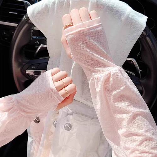 Lace Ice Silk UV Protection Arm Sleeves for Women - Summer L