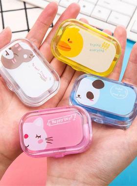 Cute Cartoon UV Color Printed Contact Lens Case - Portable a