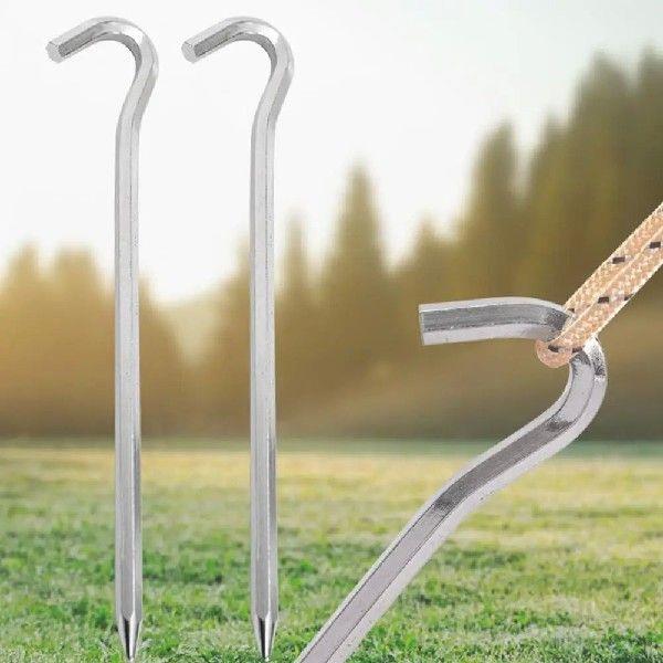 YOUZI 20pcs Tent Stakes Aluminum Alloy Hexagon Rod Garden