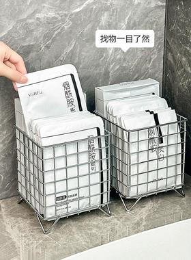Mask storage box, bathroom sink cosmetic storage basket, dre