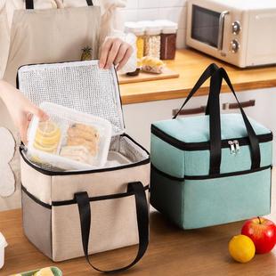 Thickened aluminum foil lunch box with thermal bag, portable