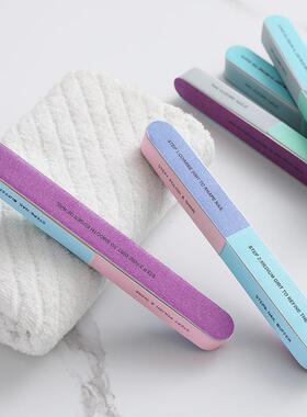 Nail file and buffer strip, six-sided polish file, manicure