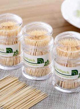 Dollar Store Natural Bamboo Double-Headed Fine Toothpicks Wh