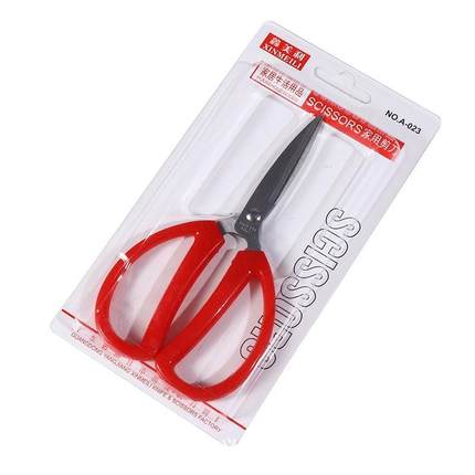 Bulk Supply of Household Scissors with Red Plastic-Coated Ha