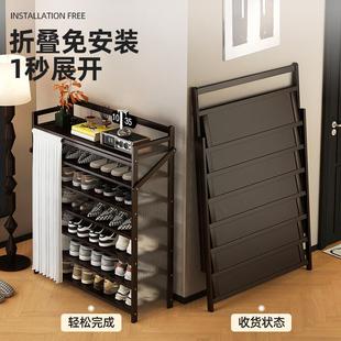 Easy-to-use multi-level shoe rack for home entrance, no inst