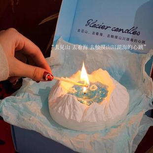 Gift Box unique Scented birt and Candle practical Glacier