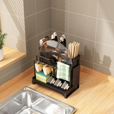 Wall-mounted multifunctional kitchen storage rack, which int