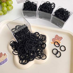 Children's black elastic hair ties for girls, baby hair band