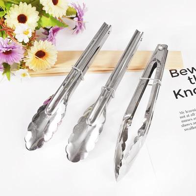 Wholesale 9-inch stainless steel barbecue tongs, suitable fo