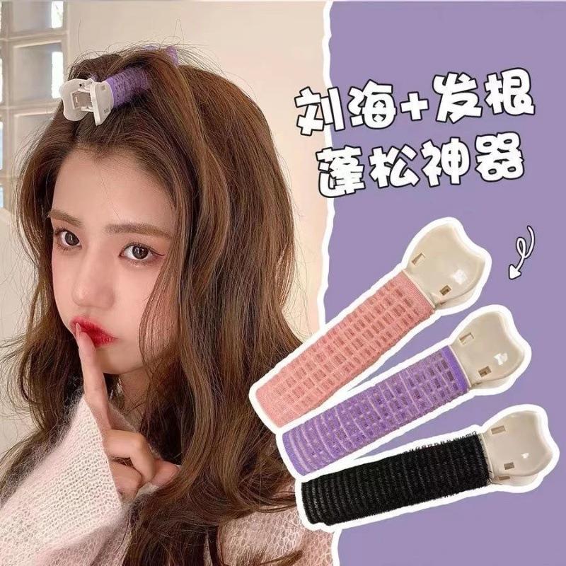 Air bangs forehead curling roller, top hair clip fixer, seam
