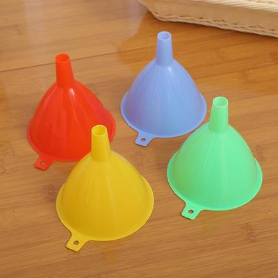 Dollar store 3-pack plastic funnels for oil, wine, and other