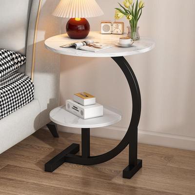 A simple and trendy bedside storage rack, small round table,