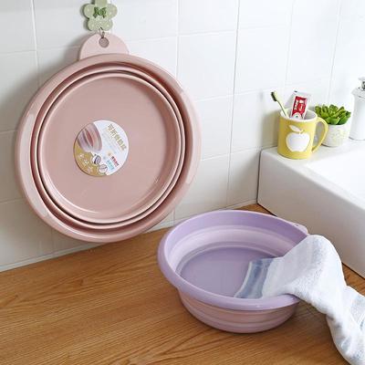Portable folding plastic washbasin, collapsible basin for ou