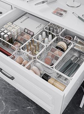 Drawer organizer with dividers, built-in acrylic transparent