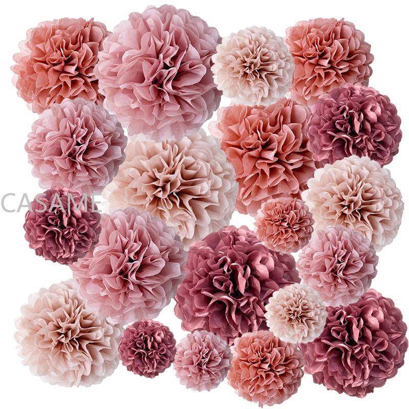 Party Favor Hanging Round Paper Ball Lantern Tissue Pompom G