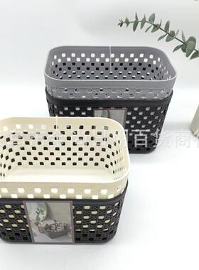 A simple and practical woven plastic storage basket, suitabl