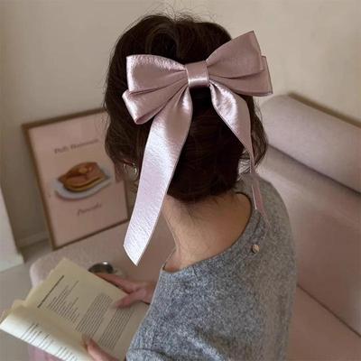 Korean-style Ballet ~ Double Layered Ribbon Bow Duckbill Cli