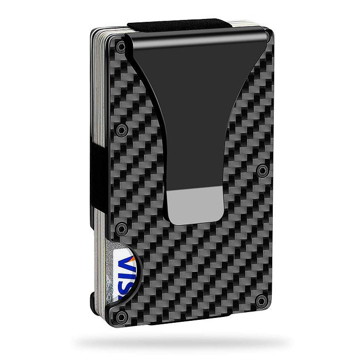 The Ridge Wallet Carbon Fiber Money Clip Minimalist Front