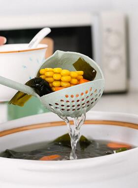 Kitchen Wheat Straw Soup Spoon and Slotted Spoon 2-in-1, Eco
