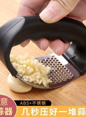 Stainless Steel Garlic Press Manual Ring Garlic Masher, Garl