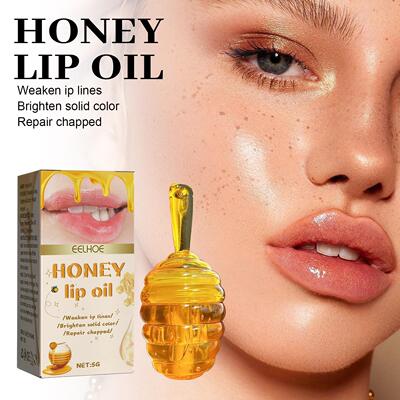 EELHOE Honey Lip Oil - Fades lip lines, prevents dryness and