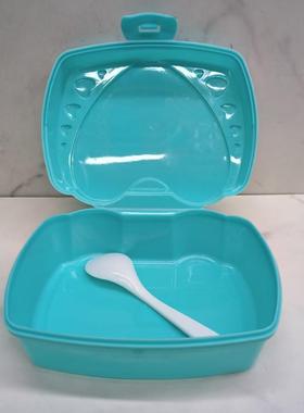 Square plastic lunch box, office worker meal box, portable n