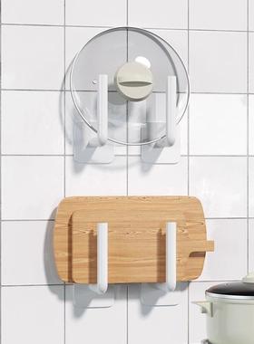 Wall-mounted multifunctional kitchen rack for pot lids, cutt