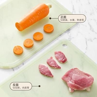 Dual-sided stainless steel cutting board for fruits and vege
