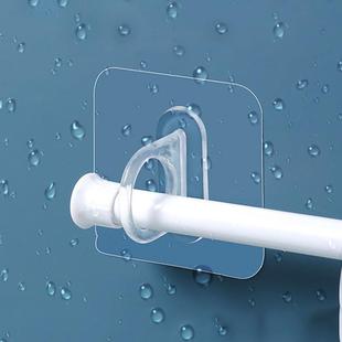 Round Hole Hooks Transparent Adhesive Hooks for Bathroom Sto