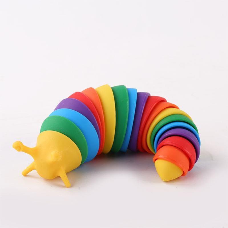 Sress Reliever Toys Soft Slug Articulated Flexible 3D Slug F