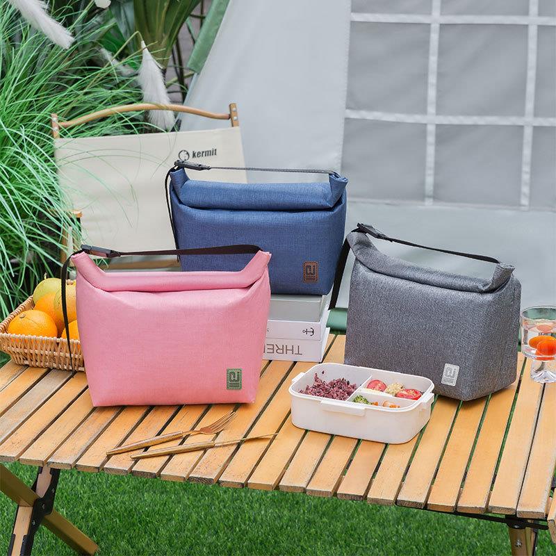 New Insulated Lunch Bag for Office Workers, Foldable Bento B