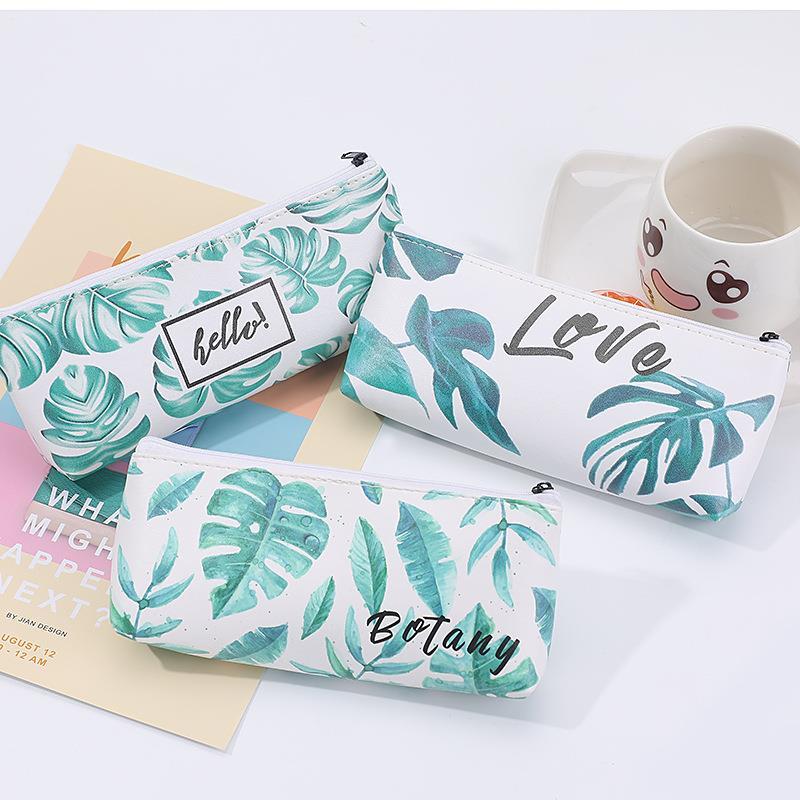Stationery case turtle back leaf