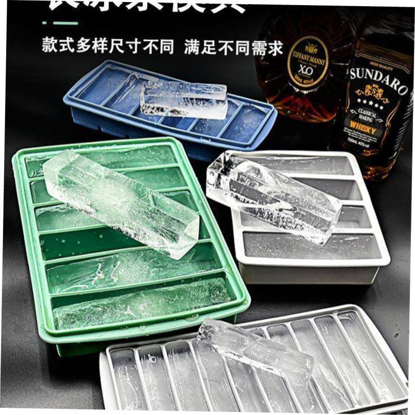 Long Ice Cube Tray Reusable Silicone Ice Cube Mold BPA Free