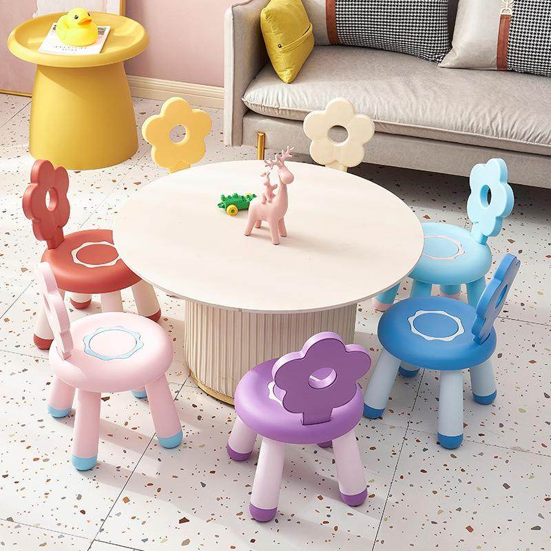 Cartoon plastic stool for children, suitable for home use, s