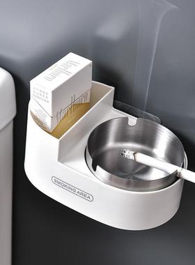 Wall-mounted ashtray for home living room, with lid, suitabl