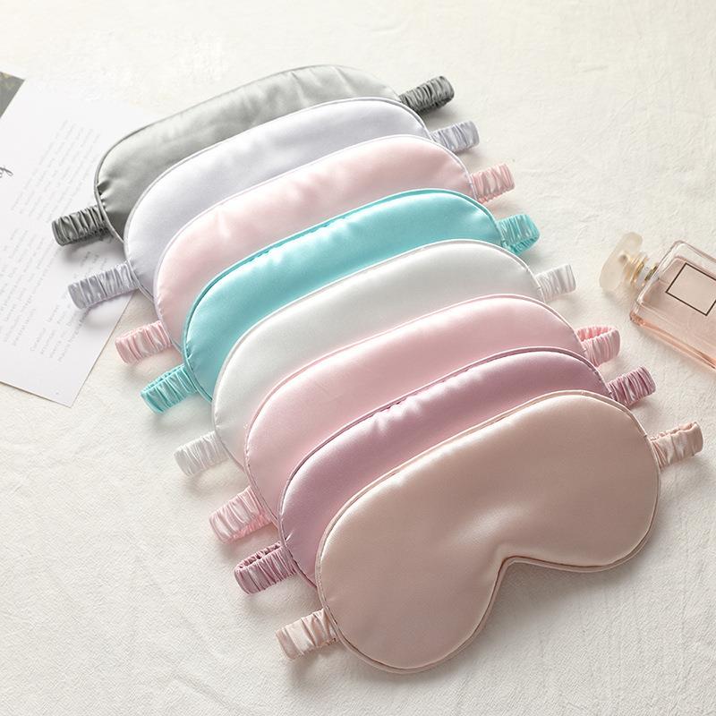 1PC Imitated Silk Eye Patch Shading Sleep Eye Mask跨境代