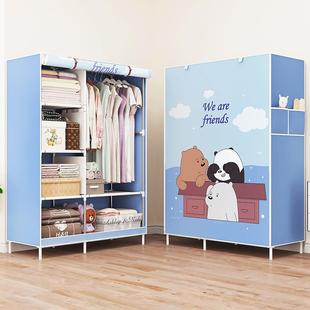 Home-use simple and stylish wardrobe with thick fabric dust-