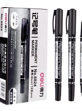 9pcs/Set Twin Tip Permanent Markers, Black, Red,Blue Ink, 1