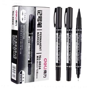 9pcs/Set Twin Tip Permanent Markers, Black, Red,Blue Ink, 1