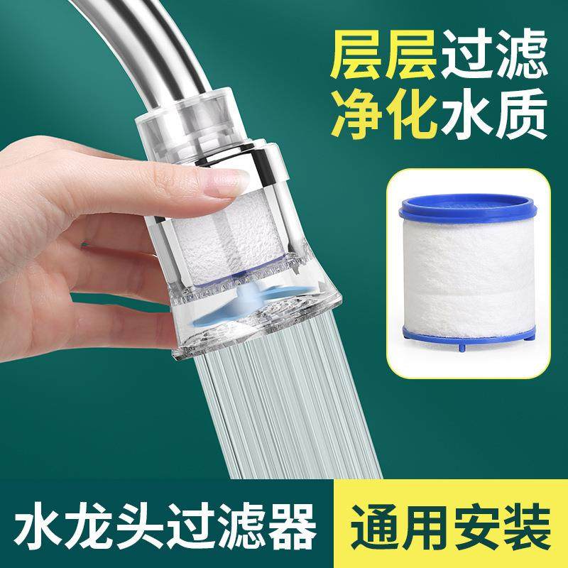 Universal faucet water purifier filter with splash-proof sho